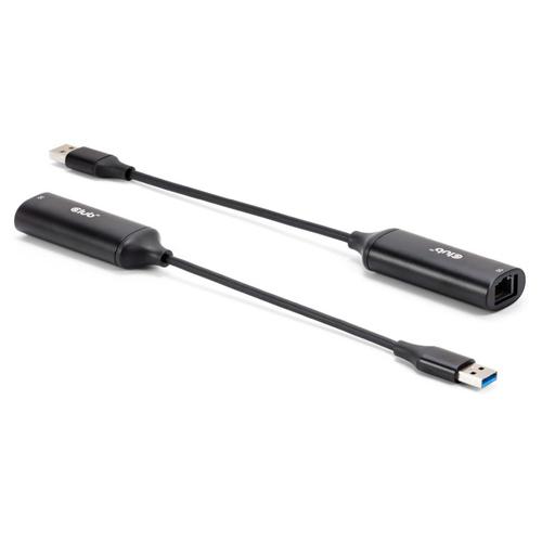 CLUB3D CAC-1421 tussenstuk voor kabels USB Type-A RJ45 Zwart