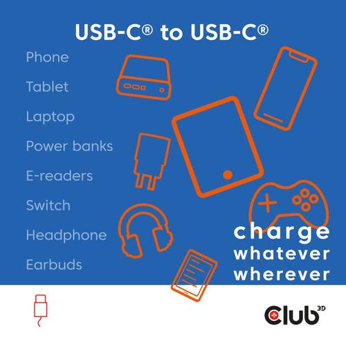 CLUB3D CAC-3031 USB-kabel USB 2.0 2 m USB C Roze - Image 2