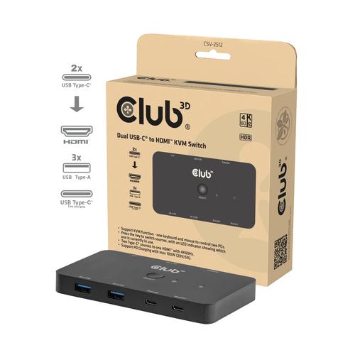 CLUB3D CSV-2512 KVM-switch Zwart - Image 3