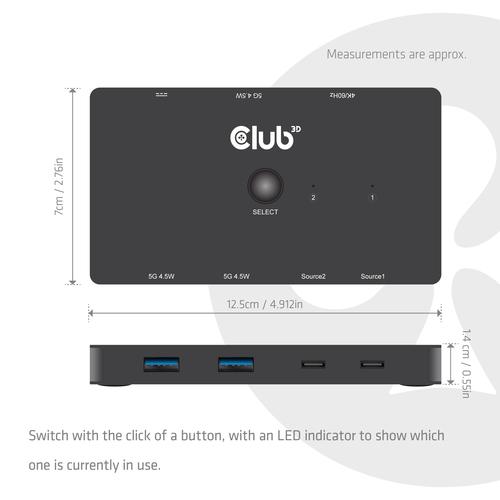 CLUB3D CSV-2512 KVM-switch Zwart - Image 5