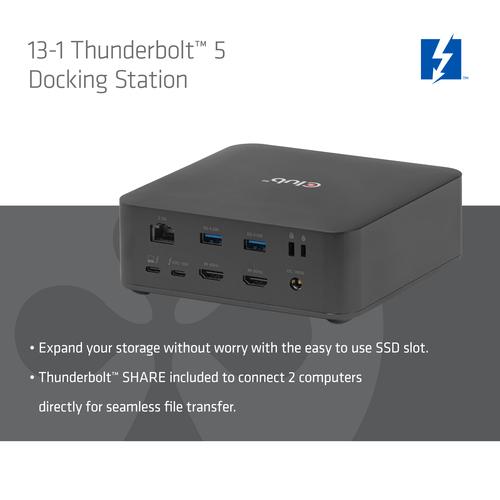 CLUB3D CSV-2562 13-1 Thunderbolt™ 5-dockingstation M.2 SSD 2x HDMI™ 8K60Hz Thunderbolt™ Share-gecertificeerd 180 W - Image 10