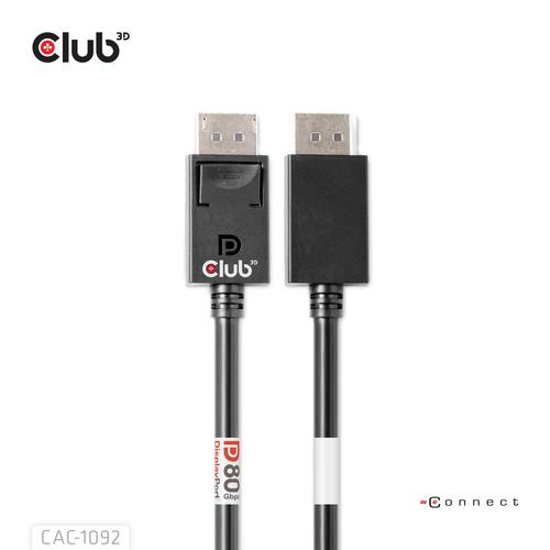 CLUB3D DisplayPort™ 2.1 Bi-Directional VESA DP80 Gecertificeerde kabel 4K240Hz, 8K60Hz or 10K60Hz M/M 1.6m/ Next-Gen Gaming - Image 7