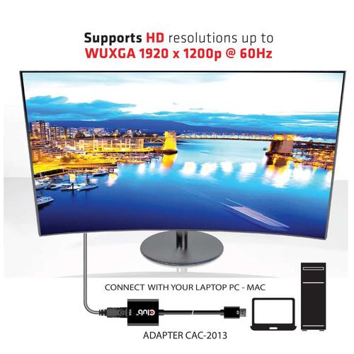 CLUB3D DisplayPort™ to VGA Black Active Adapter M/V - Image 4