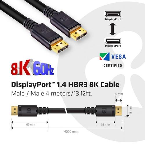 CLUB3D DisplayPort 1.4 HBR3 8K Kabel M/M 4meter - Image 3
