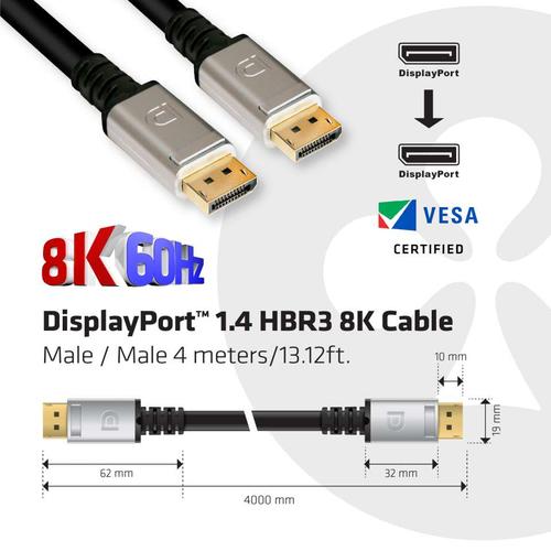 CLUB3D DisplayPort 1.4 HBR3 8K Kabel M/M 4meter - Image 3