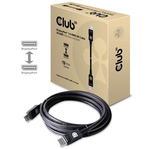 CLUB3D DisplayPort 1.4 HBR3 8K Kabel Male/Male 3 meter - Image 2