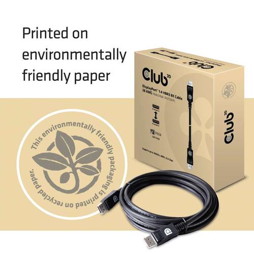 CLUB3D DisplayPort 1.4 HBR3 8K Kabel Male/Male 3 meter - Image 5