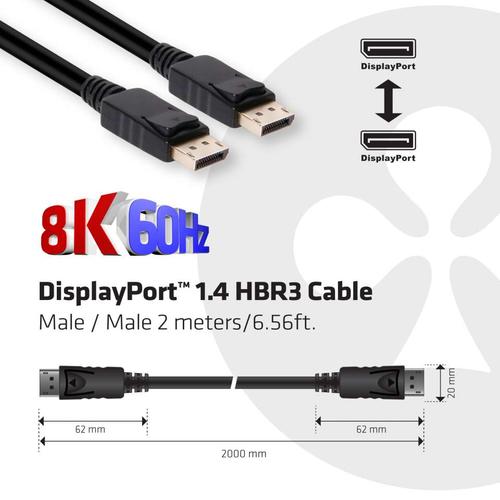 CLUB3D DisplayPort 1.4 HBR3 Cable 2meter M/M 8K60Hz - 1920x1080 pixels met 144hz - Image 5