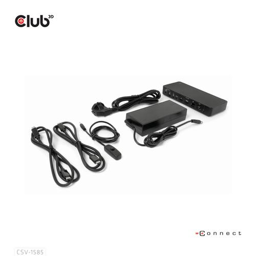 CLUB3D DisplayPort/HDMI KVM Switch/Dock 4K60Hz For USB Type-C inputs - Image 8