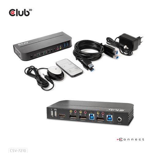 CLUB3D DisplayPort/HDMI KVM Switch For Dual DisplayPort 4K 60Hz - Image 10