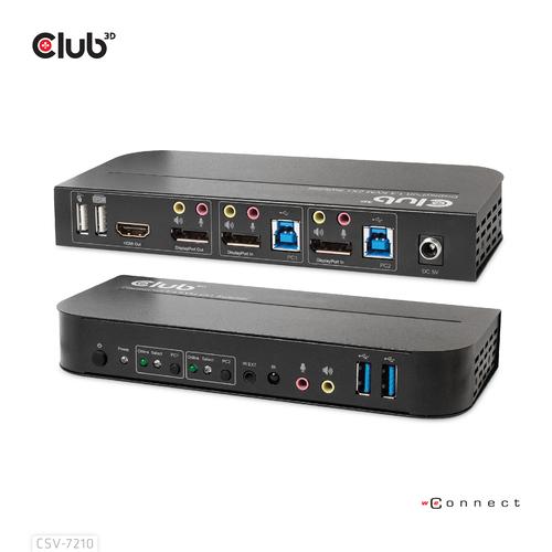 CLUB3D DisplayPort/HDMI KVM Switch For Dual DisplayPort 4K 60Hz - Image 8