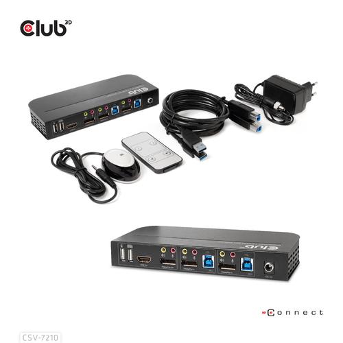CLUB3D DisplayPort/HDMI KVM Switch For Dual DisplayPort 4K 60Hz - Image 9