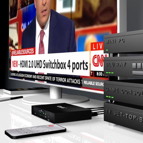 CLUB3D HDMI™ 2.0 UHD 4K60Hz SwitchBox 4 poorten en inbegrepen IR-afstandsbediening - Image 2