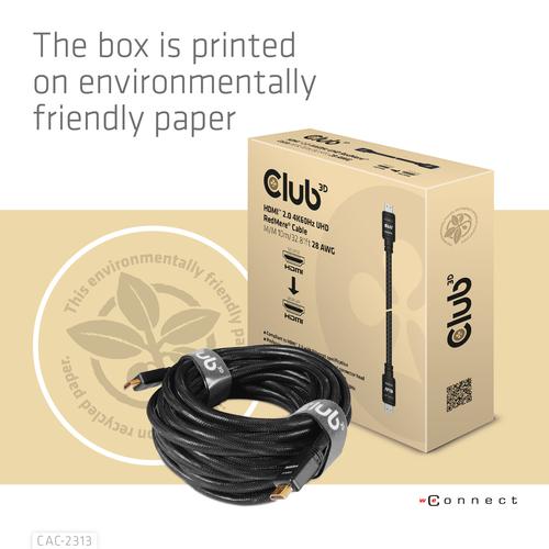 CLUB3D HDMI 2.0 4K60Hz RedMere Kabel 10 meter - Image 3