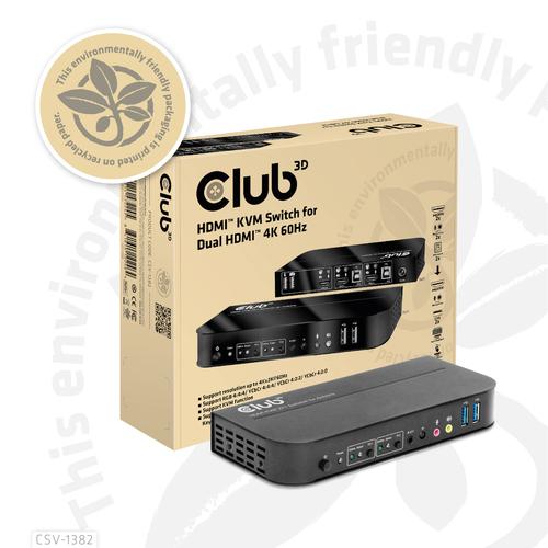 CLUB3D HDMI KVM SWITCH FOR DUAL HDMI 4K 60Hz - Image 6