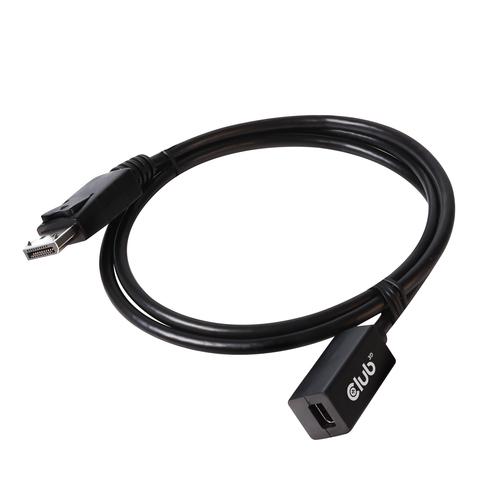 CLUB3D Mini DisplayPort 1.4 to DisplayPort Extension Cable 8K60Hz DSC 1.2 HBR3 HDR Bidirectional F/M 1m - Image 3