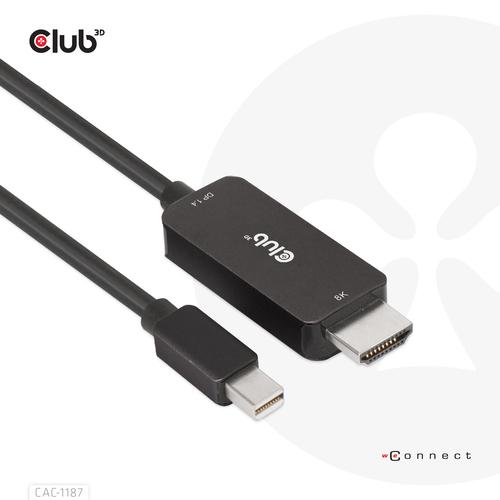 CLUB3D MiniDisplayPort kabel 1.4 naar HDMI met 4K120Hz/8K60Hz HDR10+ M/M 1.8m - Image 6