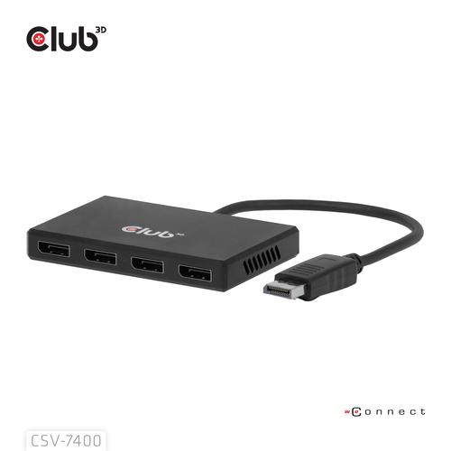 CLUB3D Quad DisplayPort™ Hub – 4 x 4K Resolution @ 30Hz, MST Support - Image 5