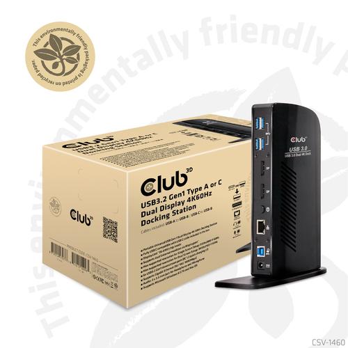 CLUB3D UNIVERSEEL Docking station USB3.2 Type A of C 2x Displayport 4K60Hz DisplayLink® gecertificeerd - Image 9