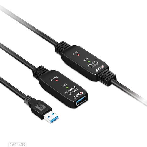 CLUB3D USB 3.2 Gen1 Active Repeater Cable 10m / 32.8ft M/F 28AWG - Image 8