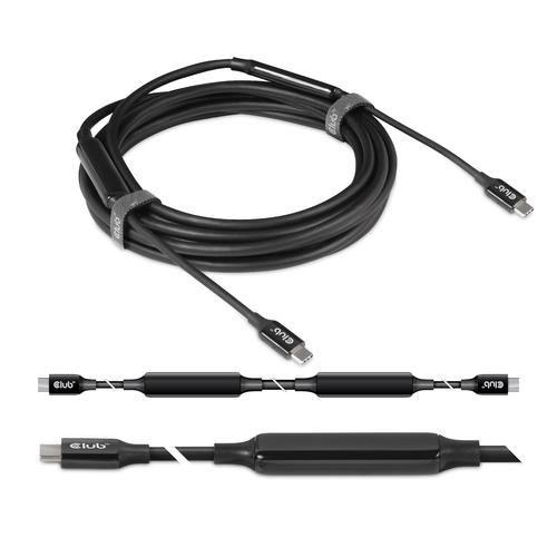 CLUB3D USB 3.2 Gen2 Type C naar C Actieve Bi-directionele Kabel 8K60Hz (alt modus) M/M 5m/16.4ft - Image 10