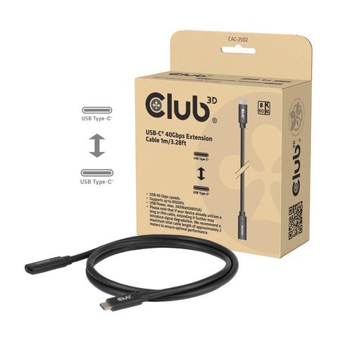 CLUB3D USB-C® 40 Gbps verlengkabel 1 m/3,28 ft - Image 1