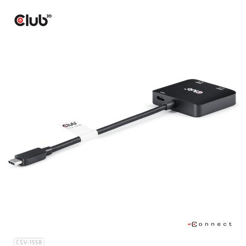 CLUB3D USB-C® Hub to Dual HDMI™ 4K60Hz M/F+PD3.0 100 Watt - Image 7