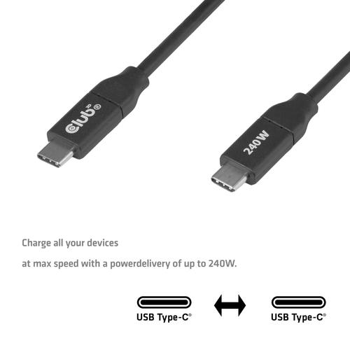 CLUB3D USB-C® veilige kabel 240W zonder dataoverdracht 2m/6,56ft - Image 4