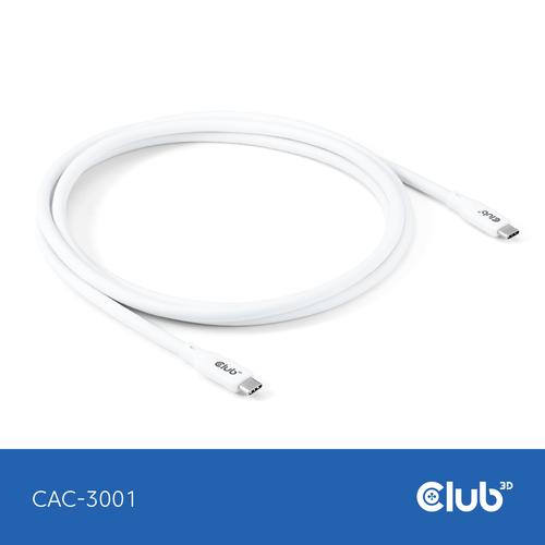 CLUB3D USB C oplaadkabel wit siliconen & tangle-free - Image 7