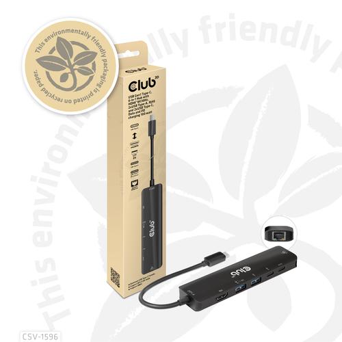 CLUB3D USB Gen1 Type-C, 6-in-1 Hub with HDMI 8K30Hz, 2xUSB Type-A, RJ45 and 2xUSB Type-C, Data and PD charging 100 watt - Image 7