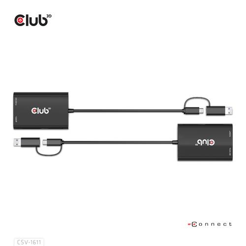 CLUB3D USB Gen1 Type-C/-A to Dual HDMI (4K/30Hz) / VGA (1080/60Hz) - Image 10