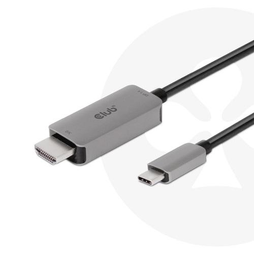 CLUB3D USB Gen2 Type-C to HDMI 4K120Hz 8K60Hz HDR10 with DSC1.2 Active Cable M/M 3m - Image 2