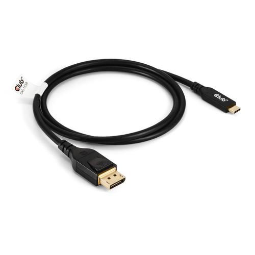 CLUB3D USB Type-C Cable to DP 2.1 Bi-Directional VESA DP80 Certified Cable M/M 1m/3.28ft