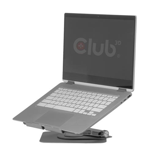 CLUB3D Verstelbare aluminium laptopstandaard met USB-C®-hub - Image 8
