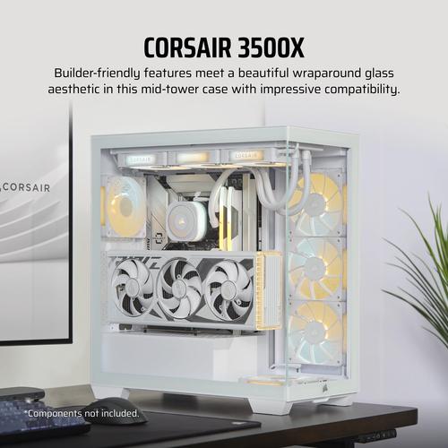 Corsair 3500X Midi Tower Wit - Image 9