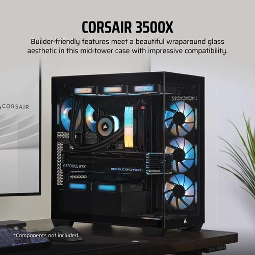 Corsair 3500X Midi Tower Zwart - Image 9