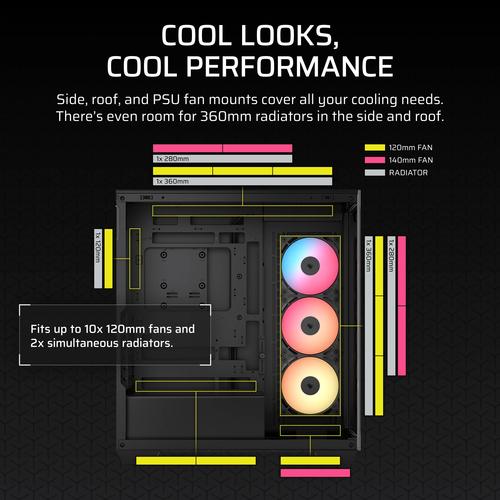 Corsair 3500X RS-R ARGB Midi Tower Zwart - Image 7