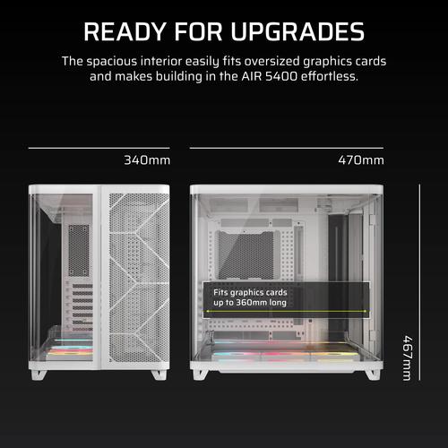 Corsair AIR 5400 LX-R RGB iCUE LINK Midi Tower Wit - Image 3