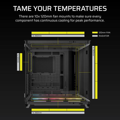 Corsair AIR 5400 LX-R RGB iCUE LINK Midi Tower Zwart - Image 2