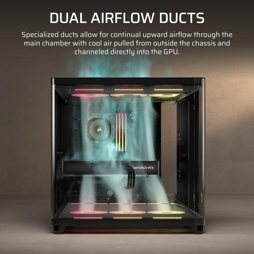 Corsair AIR 5400 LX-R RGB iCUE LINK Midi Tower Zwart - Image 7
