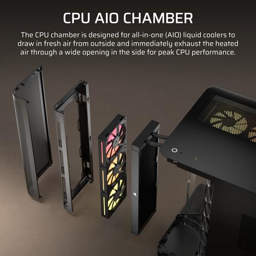 Corsair AIR 5400 LX-R RGB iCUE LINK Midi Tower Zwart - Image 8