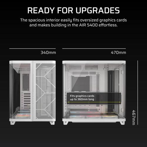 Corsair AIR 5400 RS-R ARGB Midi Tower Wit - Image 3
