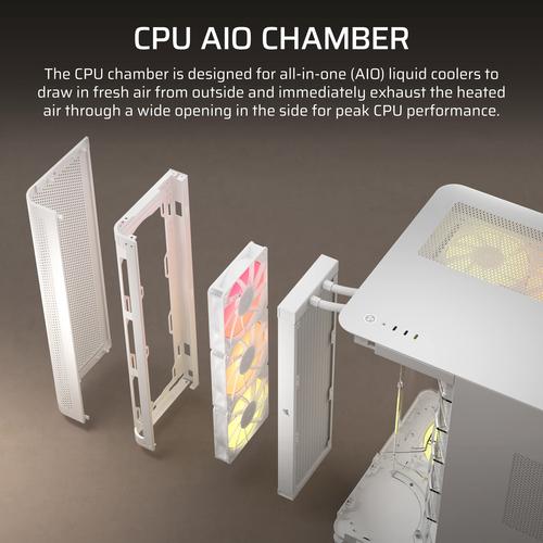 Corsair AIR 5400 RS-R ARGB Midi Tower Wit - Image 8