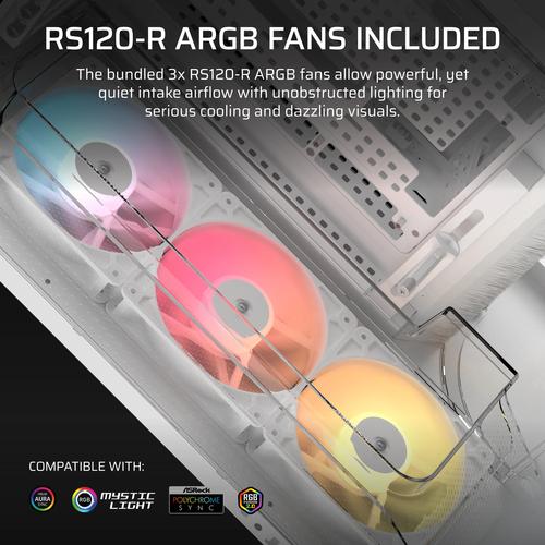Corsair AIR 5400 RS-R ARGB Midi Tower Wit - Image 9