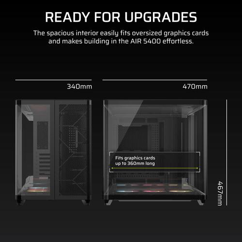 Corsair AIR 5400 RS-R ARGB Midi Tower Zwart - Image 3