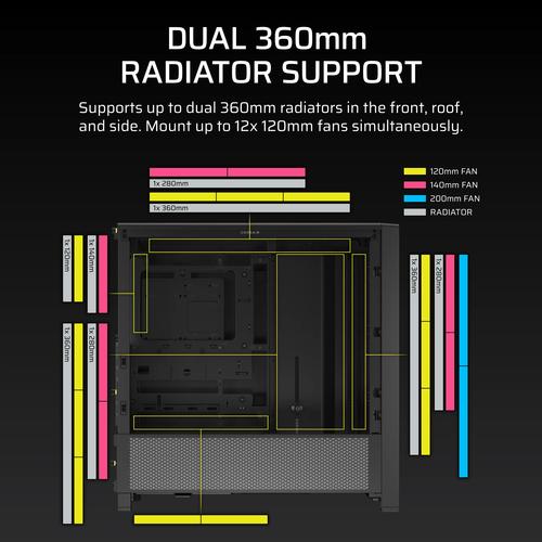 Corsair FRAME 4000D Midi Tower Zwart - Image 8