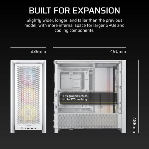 Corsair FRAME 4000D RS ARGB Midi Tower Wit - Image 2