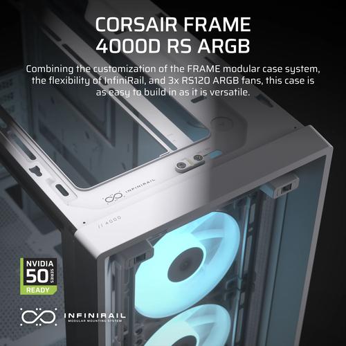 Corsair FRAME 4000D RS ARGB Midi Tower Wit - Image 4