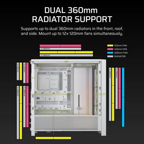 Corsair FRAME 4000D RS ARGB Midi Tower Wit - Image 8
