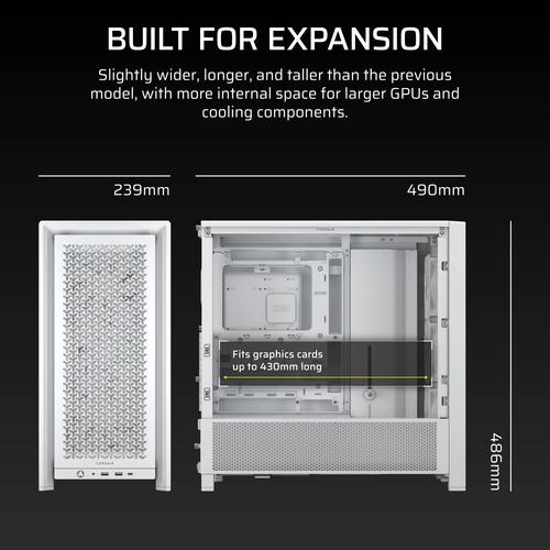 Corsair FRAME 4000D RS Midi Tower Wit - Image 2